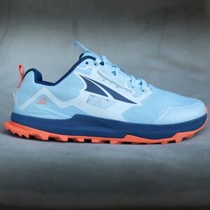 Altra Lone Peak 7 Womens Size 8.5 Trail Running Shoes Baby Blue Orange Sneakers